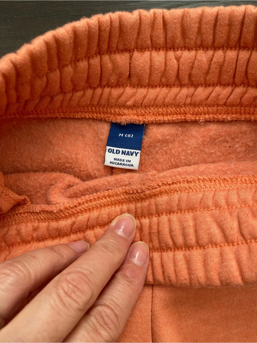 Old Navy Girls Cozy Coral Sweatpants Elastic Cuff Size 8